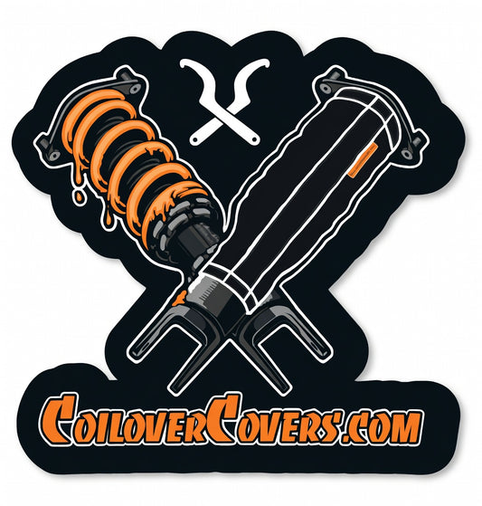 LARGE CoiloverCovers.com Vinyl Die Cut Sticker 125mm x 125mm