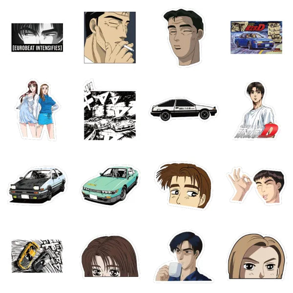 Initial D Sticker Pack (50 vinyl stickers)