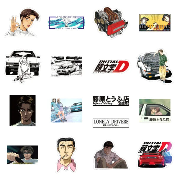 Initial D Sticker Pack (50 vinyl stickers)